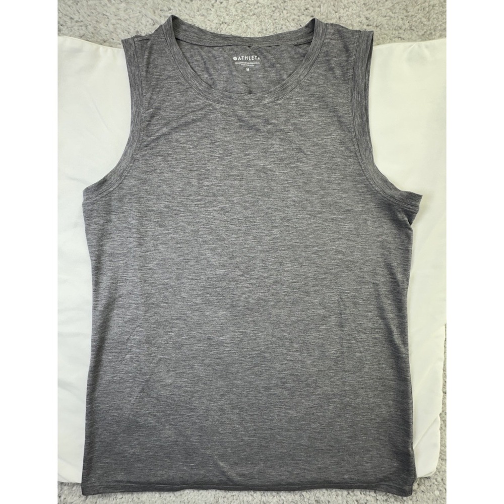 Athleta Size M Women's Gray Sleeveless Athletic Tank Top Comfort